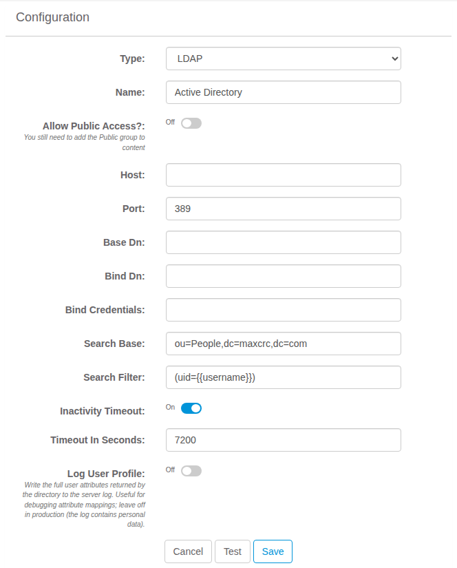 LDAP/Active Directory