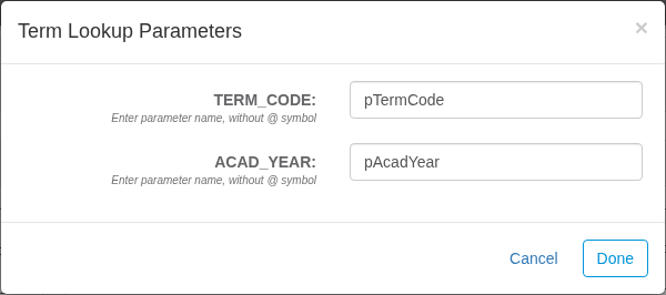 Parameters