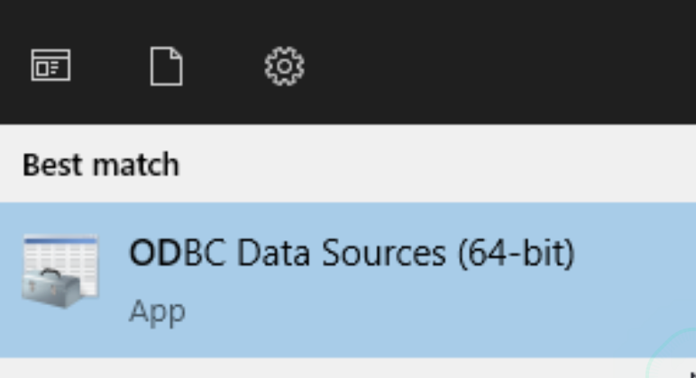 ODBC Drivers tab showing SQL Server driver