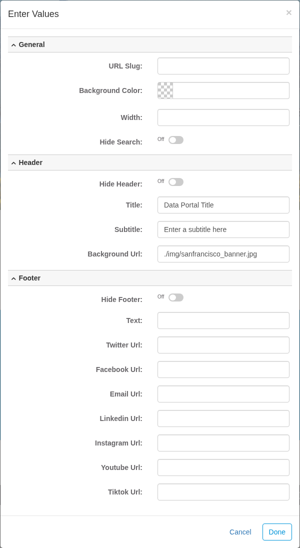 Portal Settings