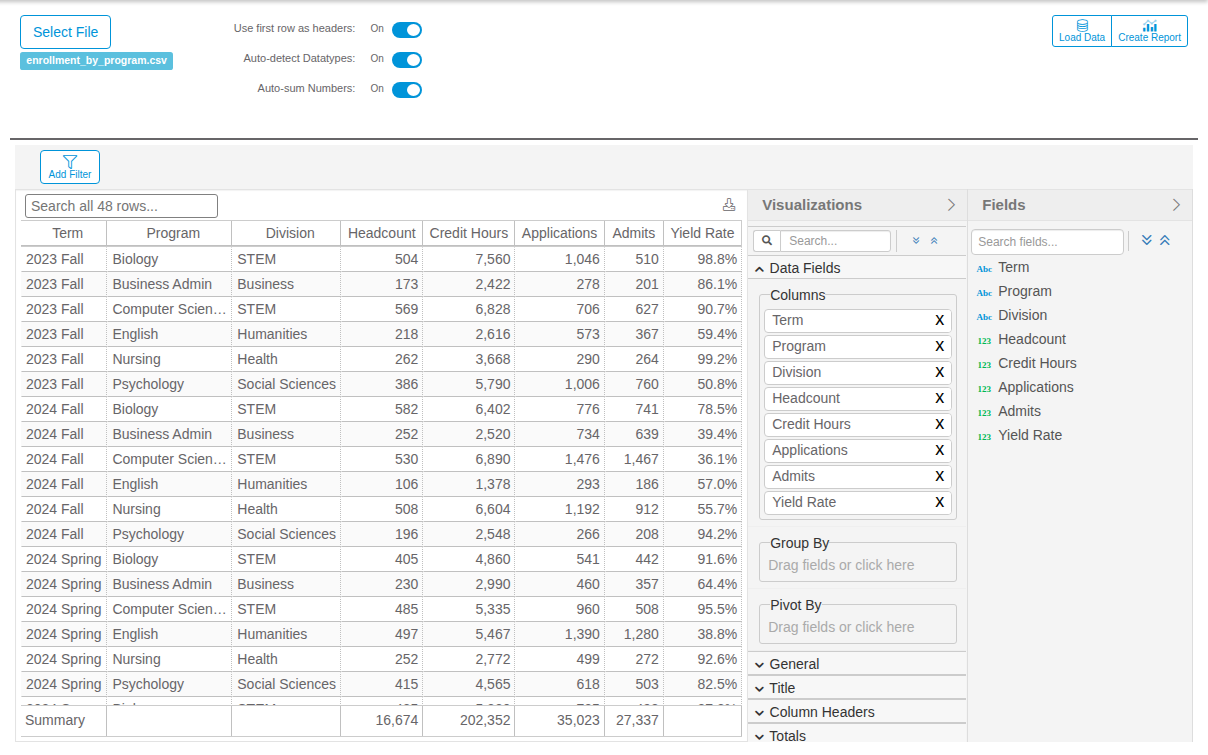 Upload Excel/CSV